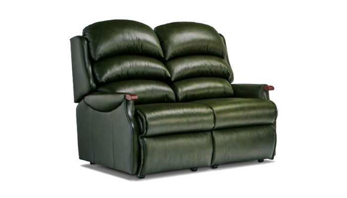 Malham Leather 2 Seater Fixed Sofa Standard	